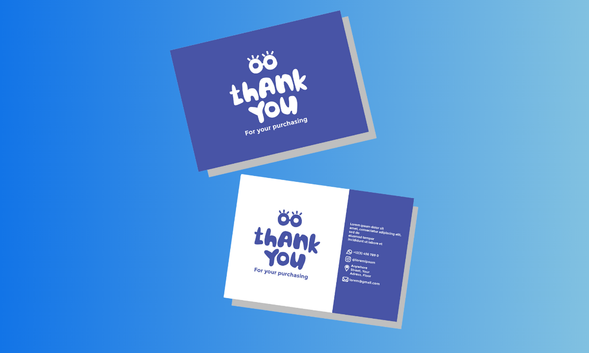 Carte de remerciement